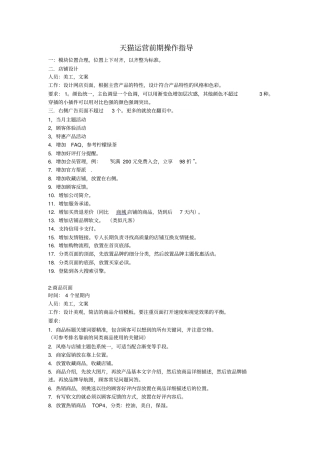 天猫运营前期操作指导