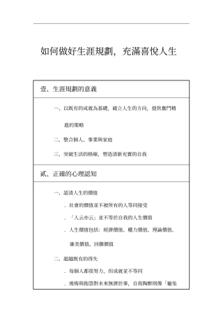 如何做好生涯规划,充满喜悦人生37