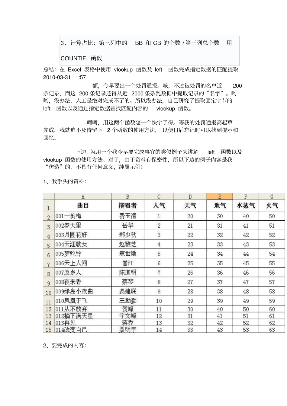 如何在EXCEL中自动匹配填写数据剖析_第3页
