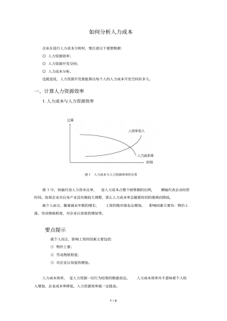 如何研究分析人力成本