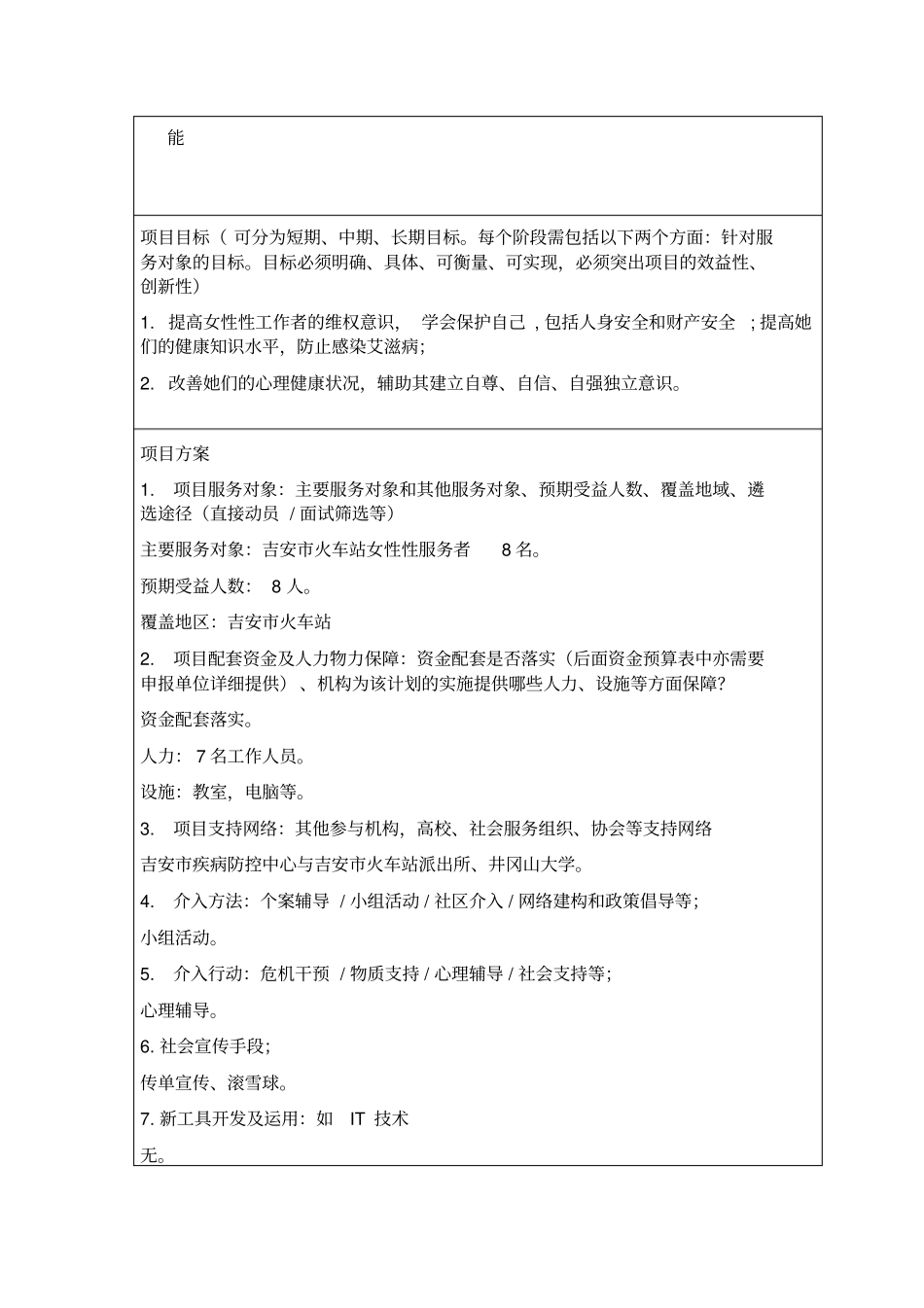 妇女社会工作策划书同名11354_第3页