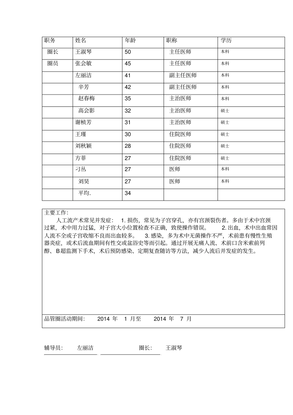 妇科品管圈活动成果报告书_第3页