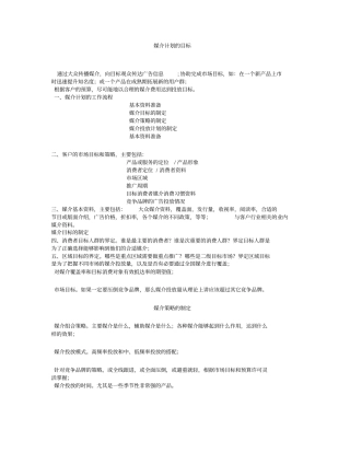 媒介计划的目标及策略制定