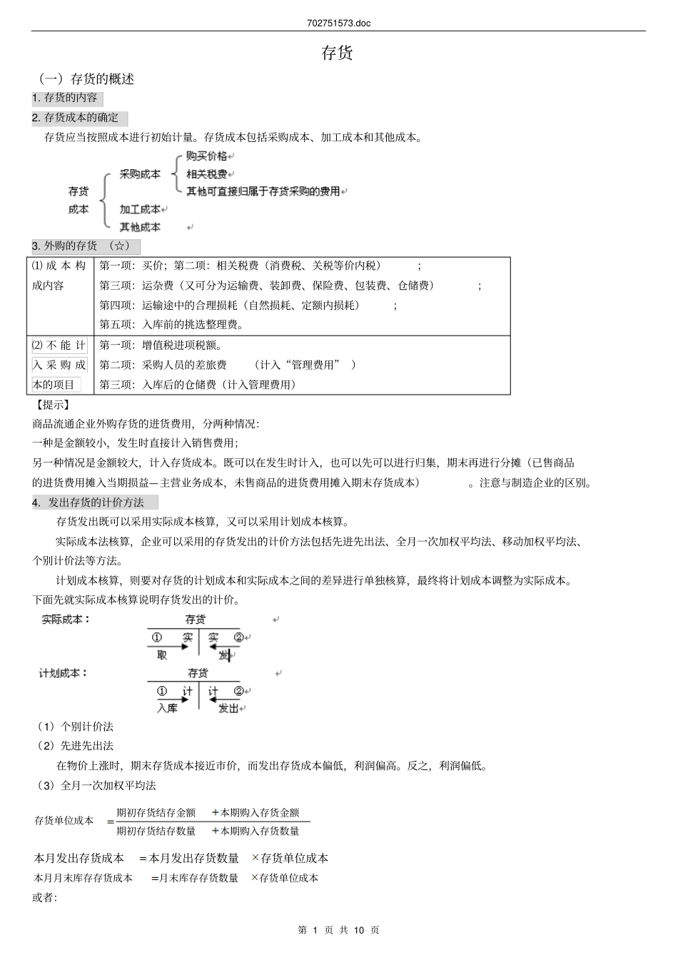 存货原材料、材料采购、材料成本差异、委托加工物资_第1页