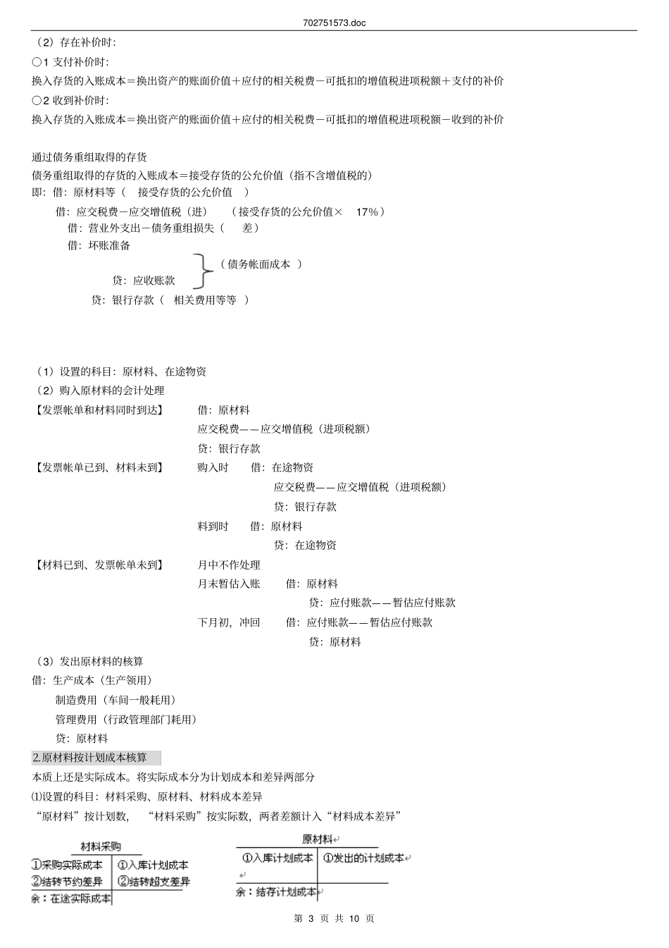 存货原材料、材料采购、材料成本差异、委托加工物资_第3页