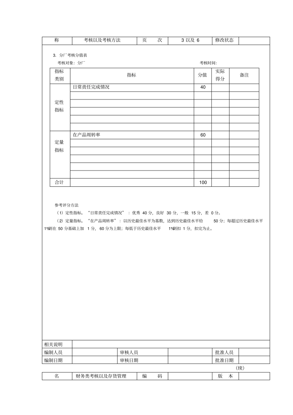 存货管理考核以及考核方法_第3页