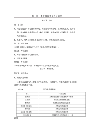 季度绩效考核审核版