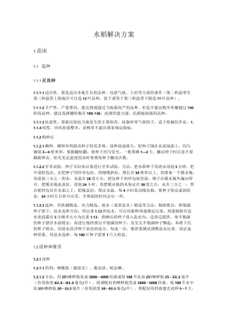 水稻解决方案