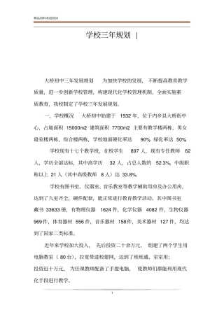 学校三年规划-