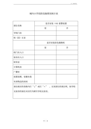 学校技防设施情况统计表1