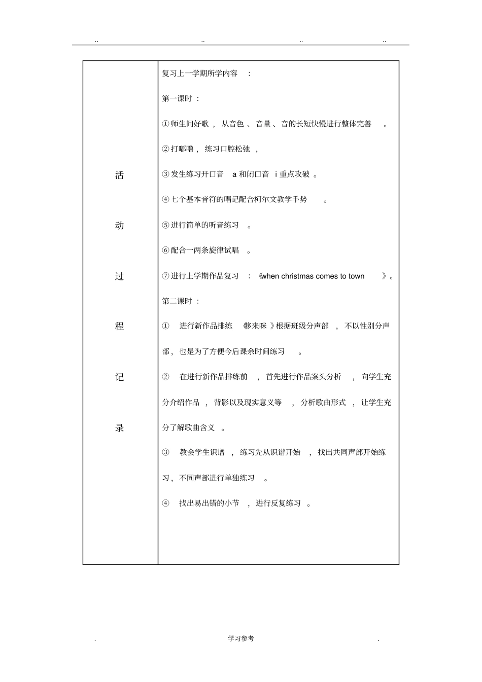 学生社团活动记录表_第2页