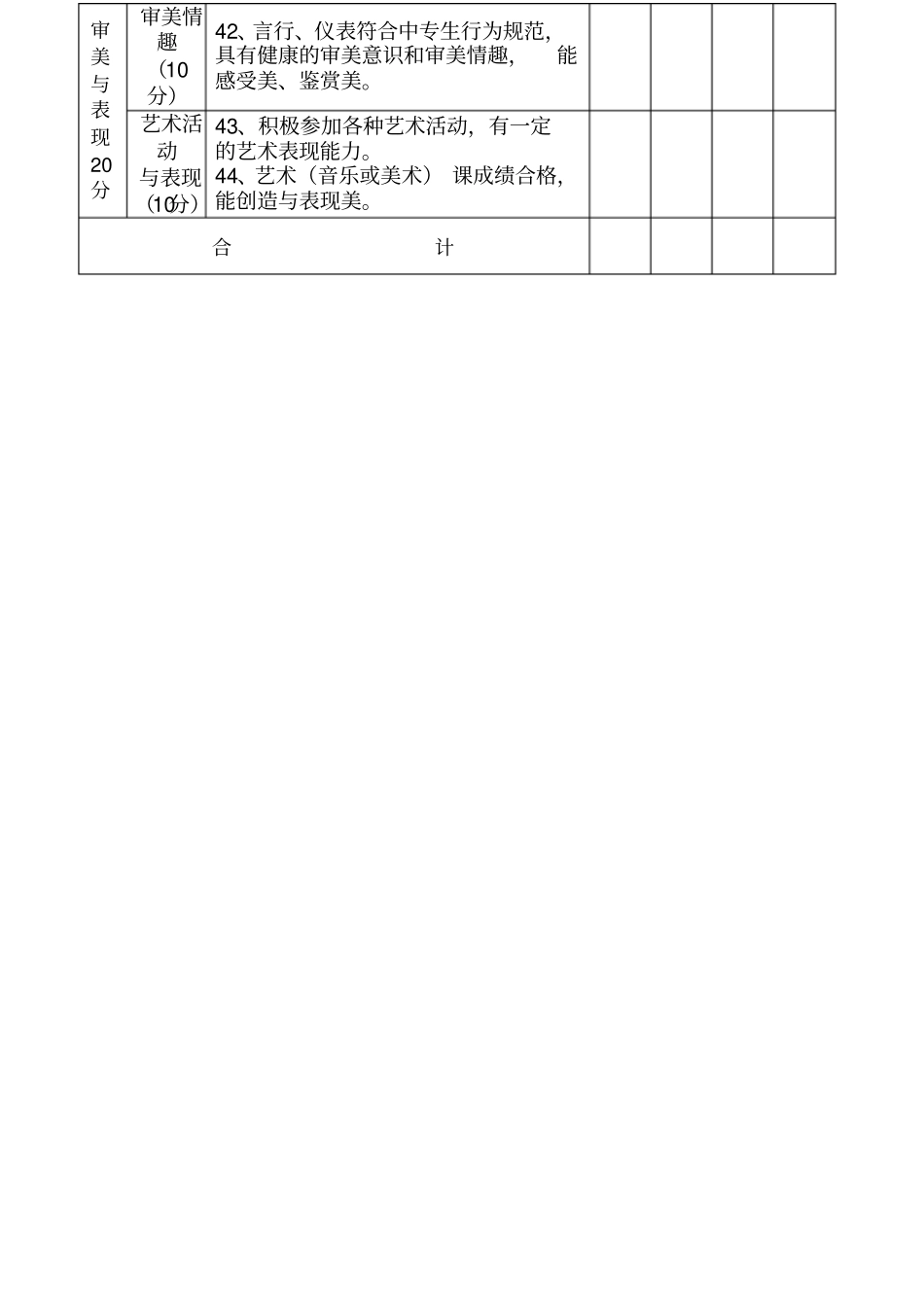学生综合素质评价记录表_第3页