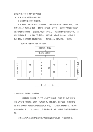 安全文明管理体系与措施