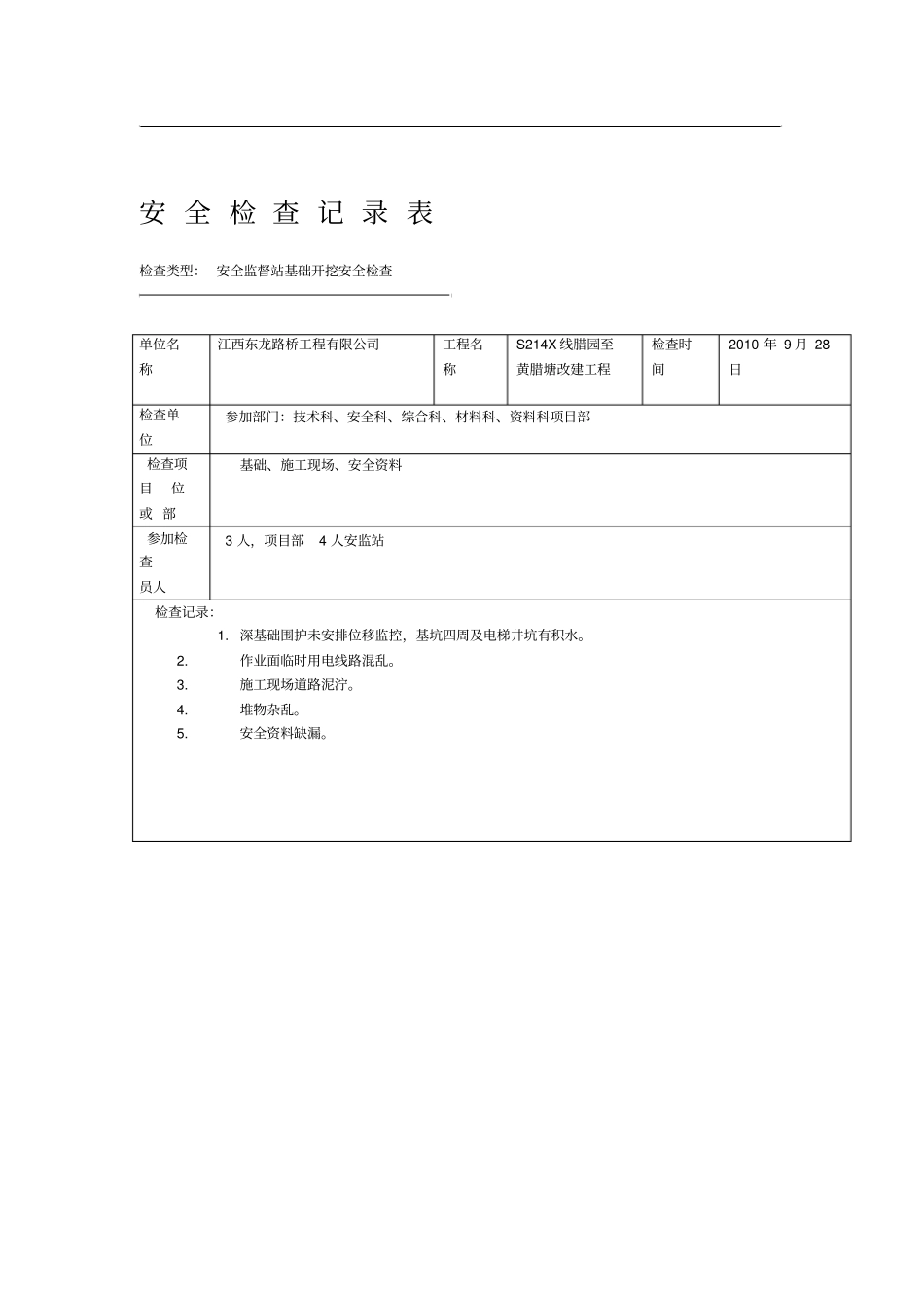 安全检查记录范例_第2页