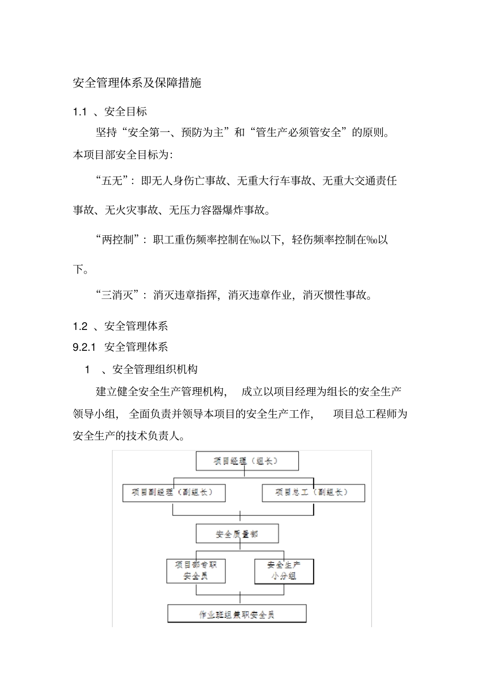 安全管理体系及保障措施_第1页