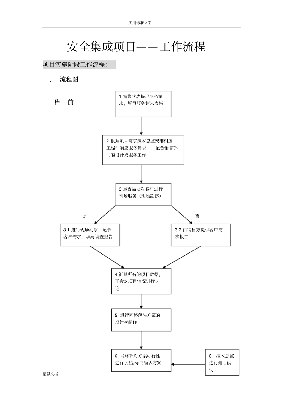 安全系统的集成项目的工作流程_第1页