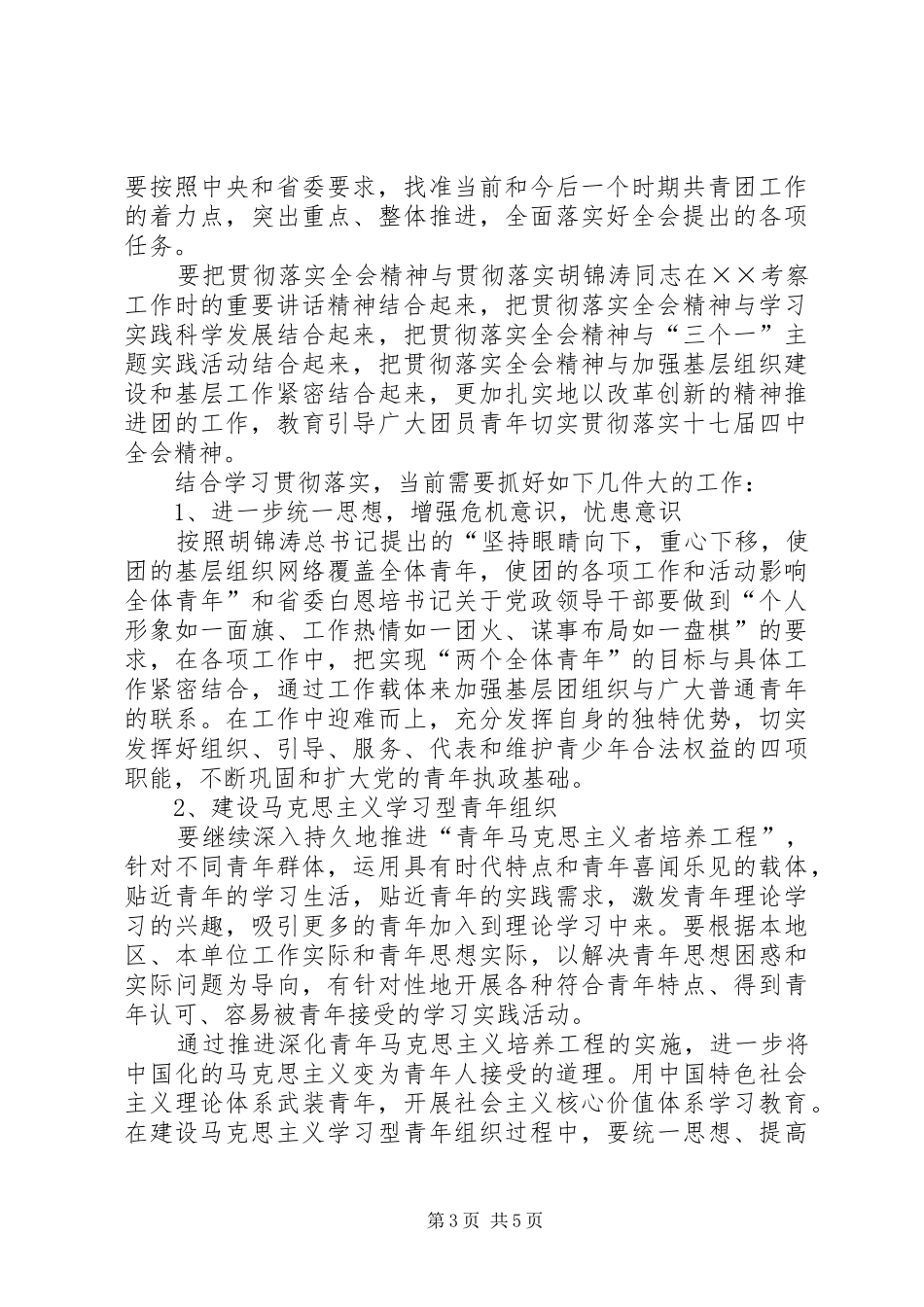 青年学习贯彻党的十七届四中全会的讲话发言_第3页