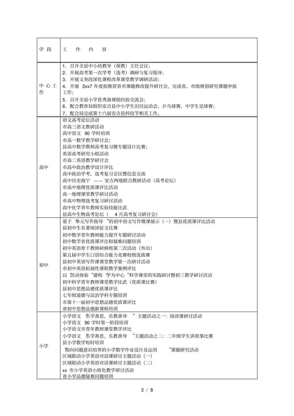 安吉教育科学研究中心学年第一学期主要活动行事历_第3页