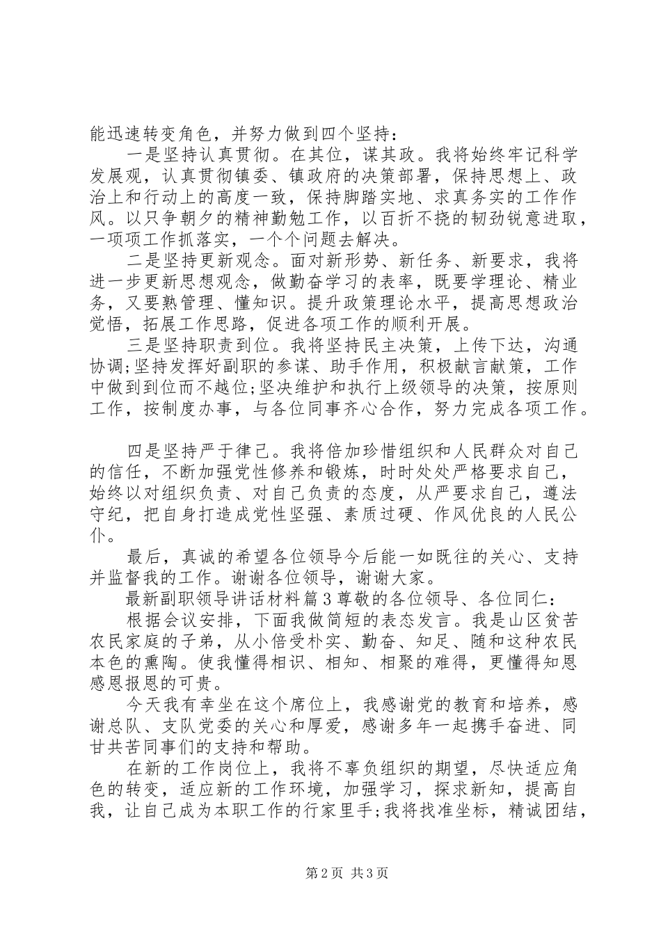 最新副职领导讲话_第2页