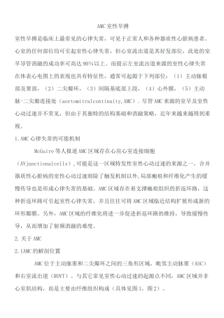 AMC起源的室性早搏的射频消融