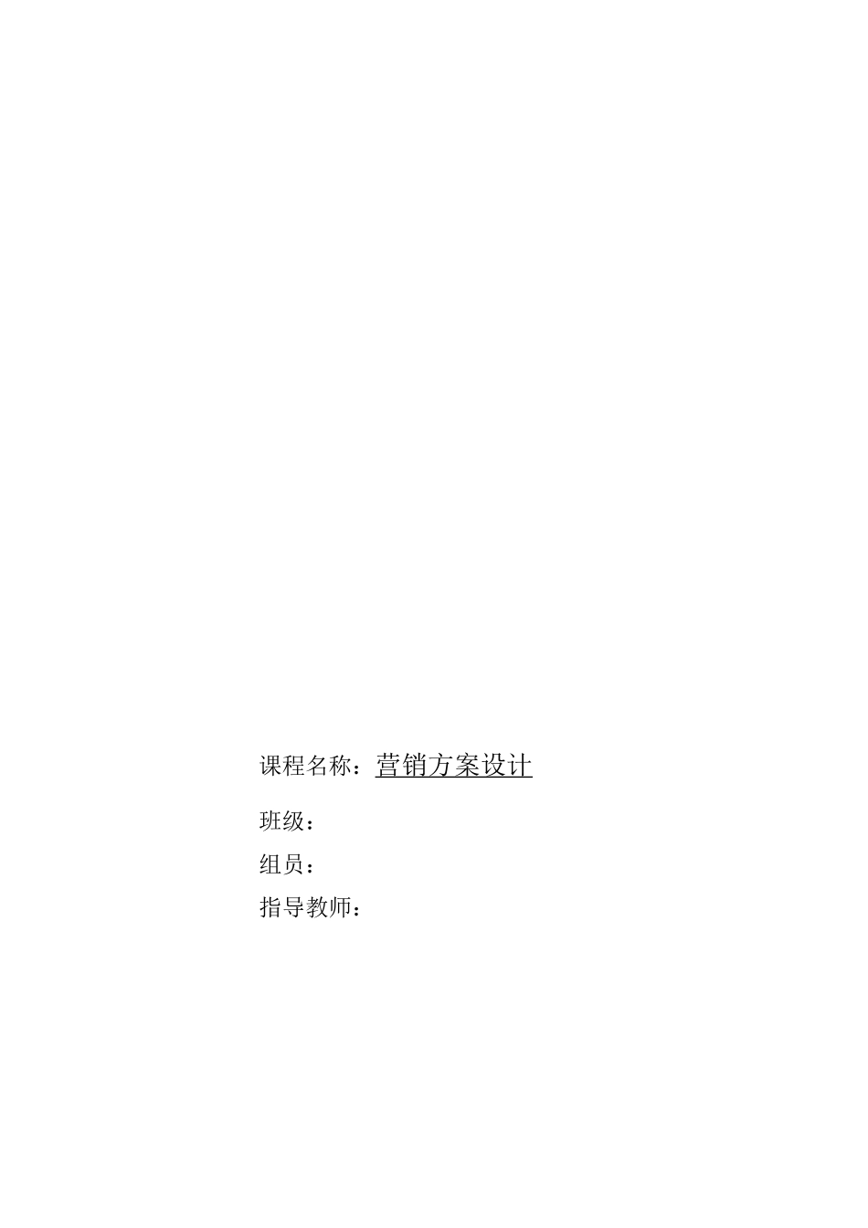 营销方案设计_第1页