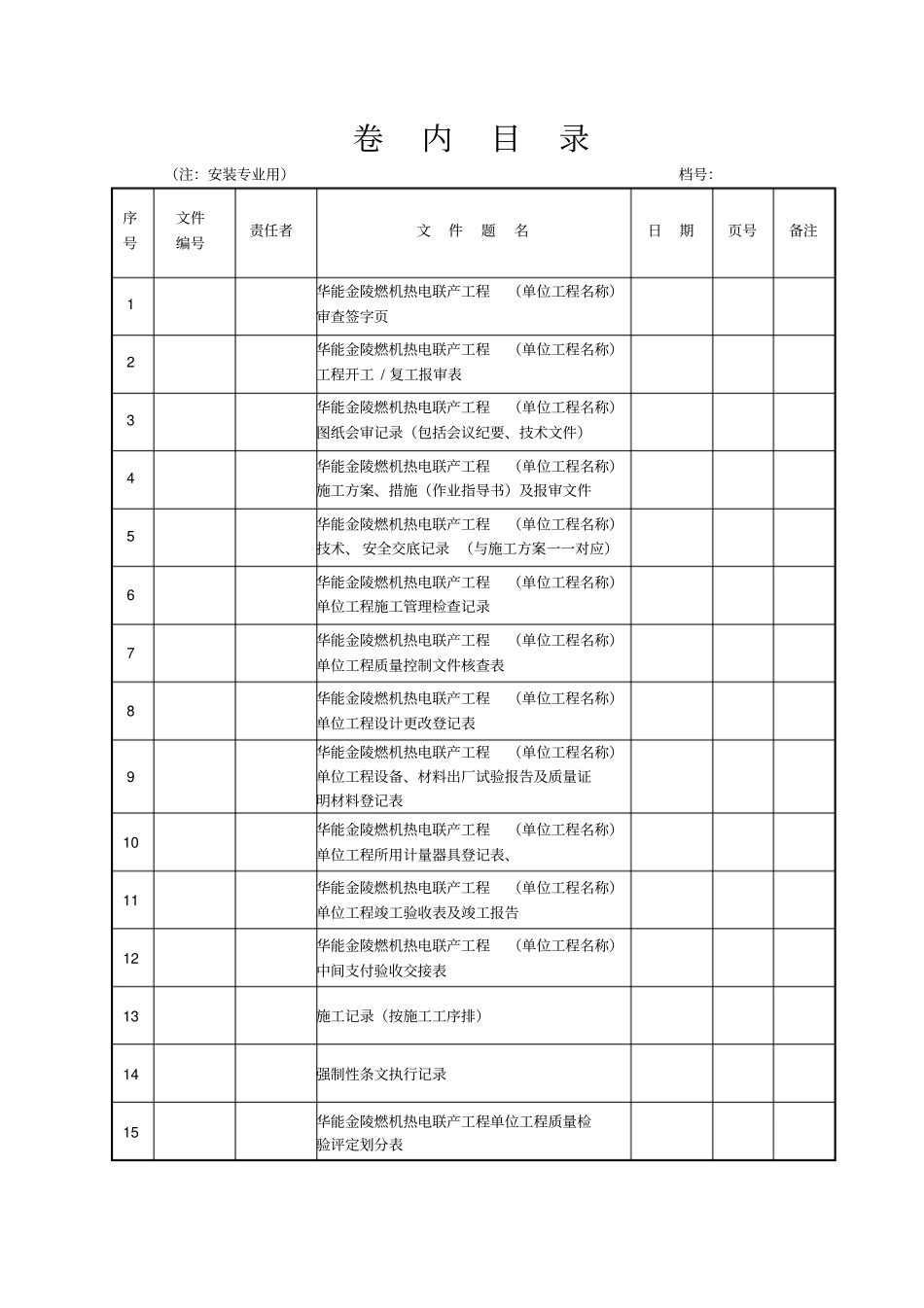 安装专业工程竣工资料组卷方式0228资料_第3页
