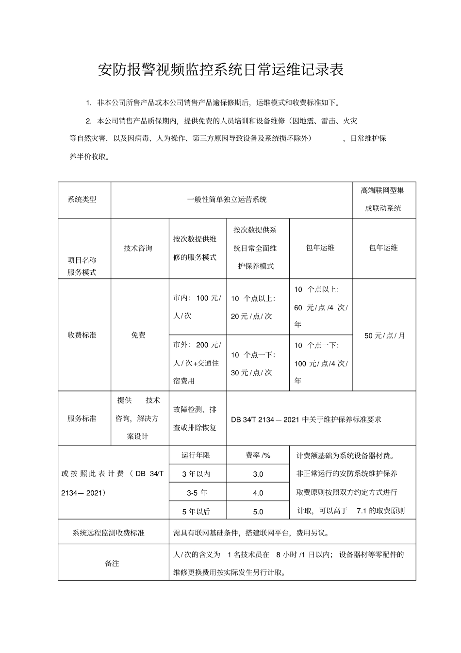 安防系统维护维修情况记录表最新文档_第3页