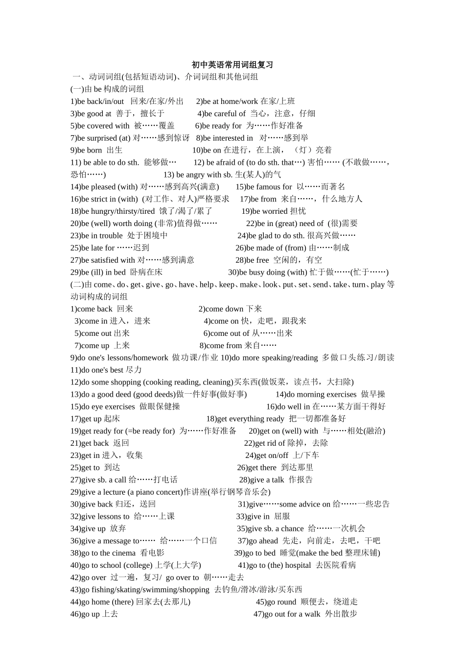 初中词组总结_第1页