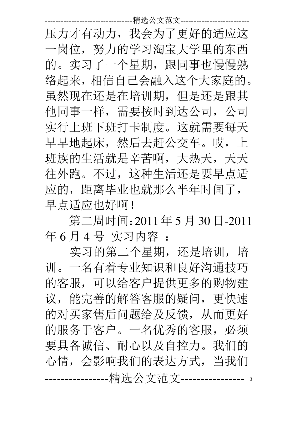 实习周记淘宝客服_第3页