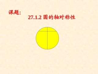 圆的认识圆的对称性课件华师版九下