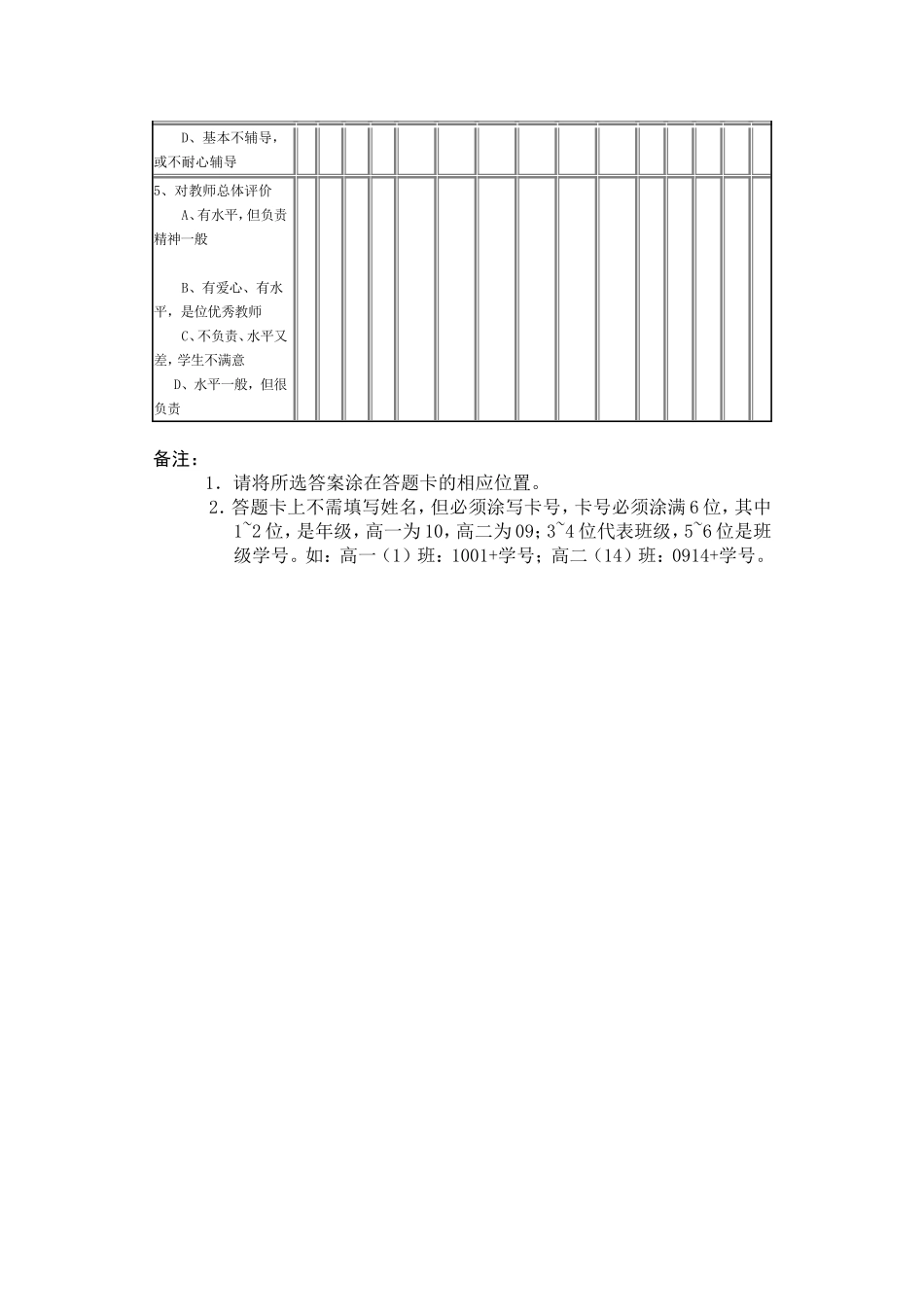 教育教学常规问卷调查表_第2页