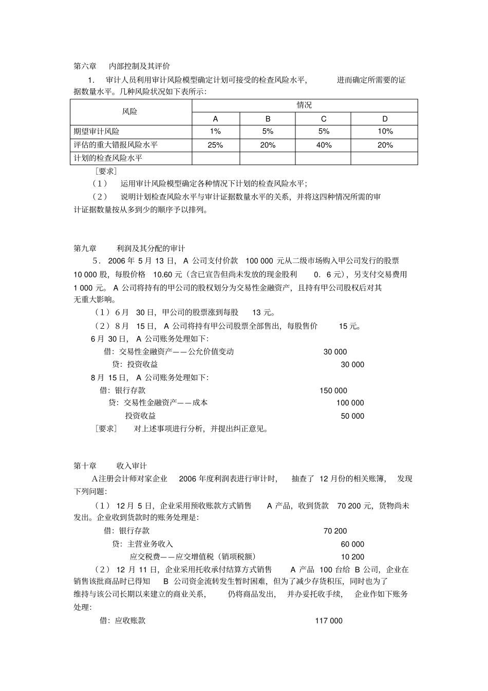 审计习题及答案2同名24611_第1页