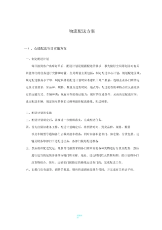 物流配送方案55967