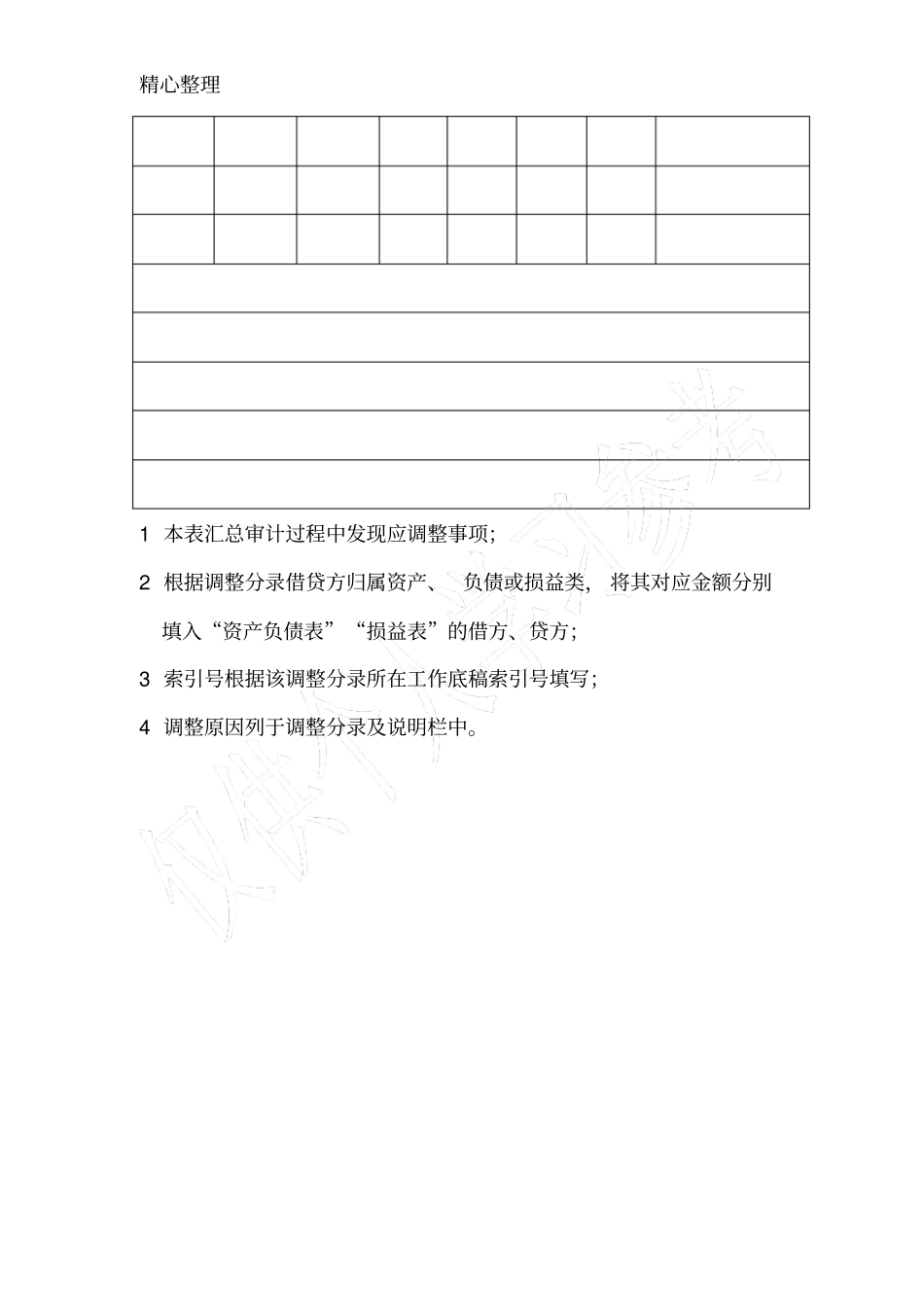 审计差异调整表—调整分录汇总表_第2页