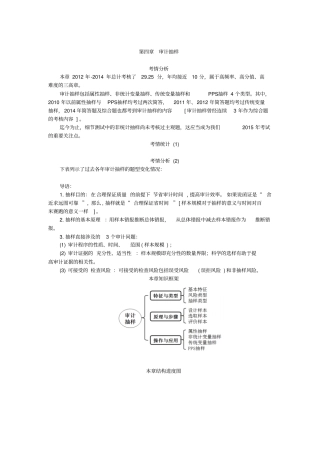 审计抽样的基本概念