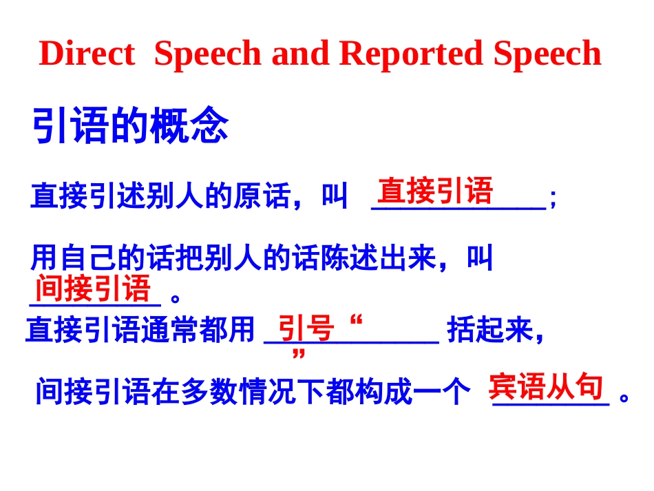 初中英语直接引语和间接引语_第3页