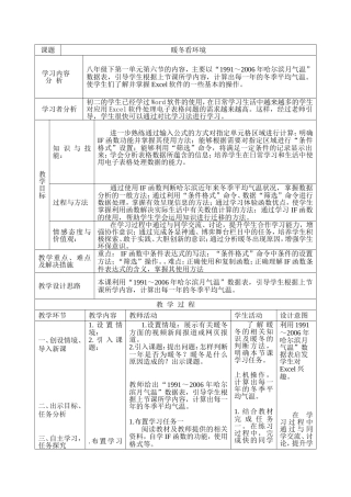 《暖冬看环境》教学案例