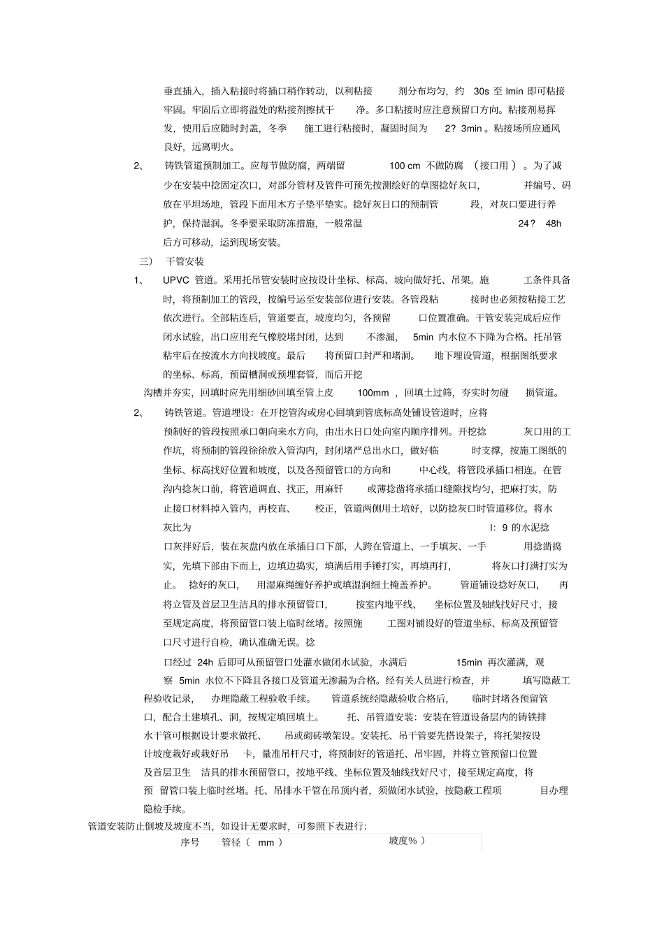 室内排水管道安装施工方案_第3页