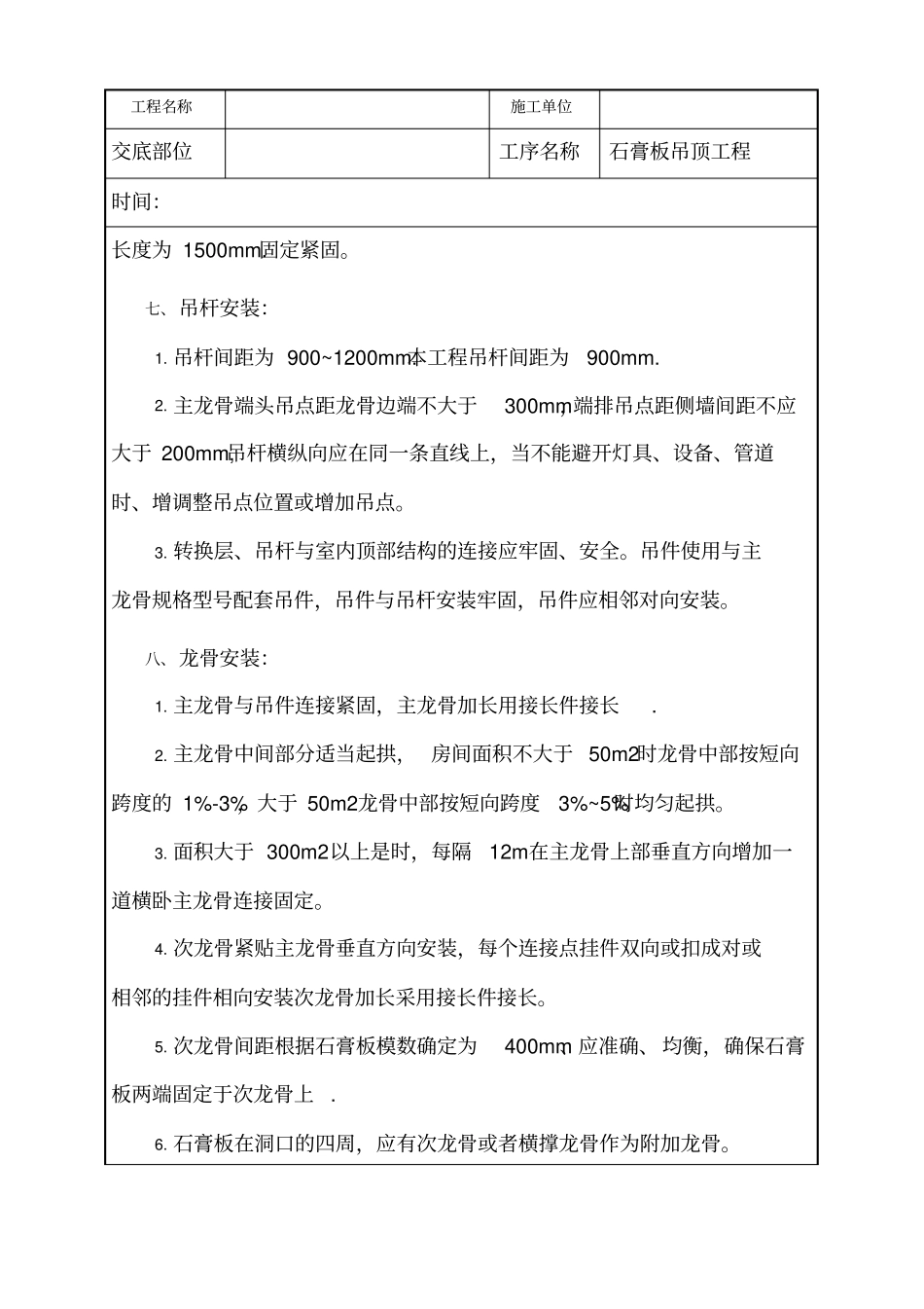 室内装饰吊顶石膏板吊顶技术交底_第3页