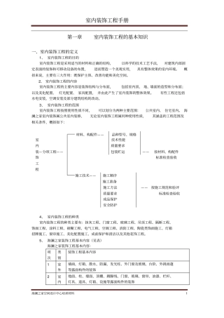 室内装饰工程的基本知识