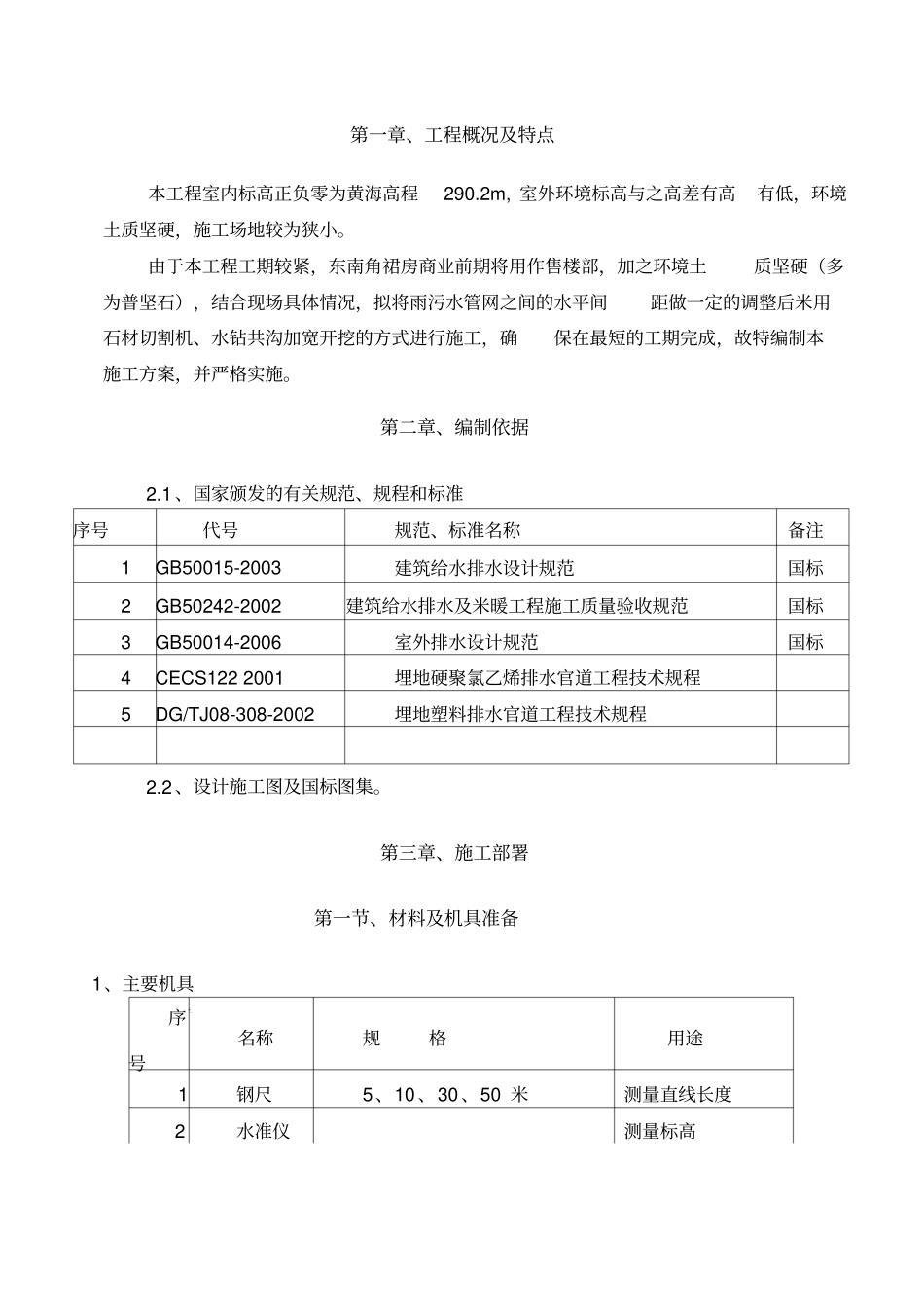 室外雨污水管网专项施工方案_第2页