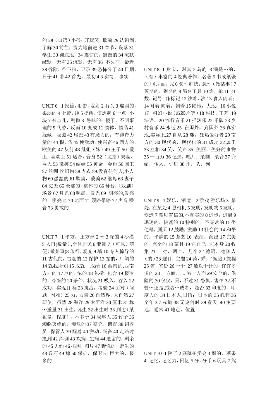 八年级下册英语单词汉语_第2页