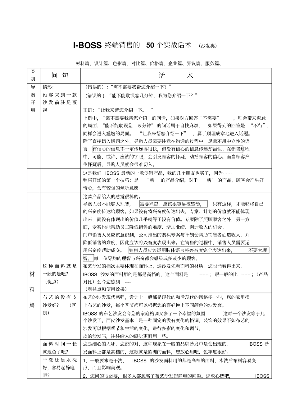 家具销售个实战话术_第1页