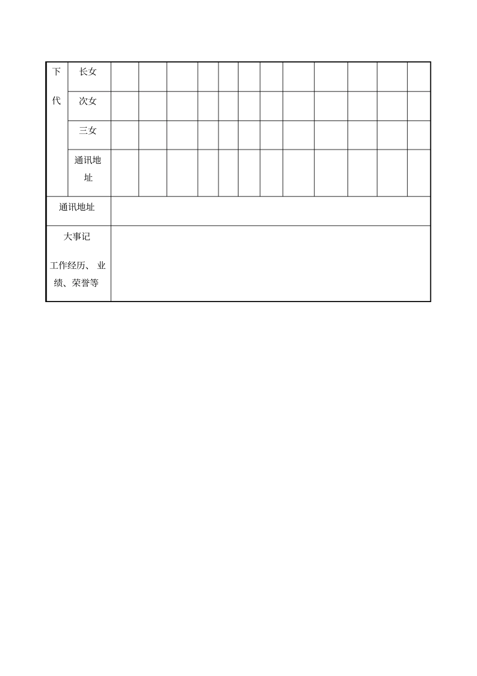 家庭成员入谱登记表_第2页