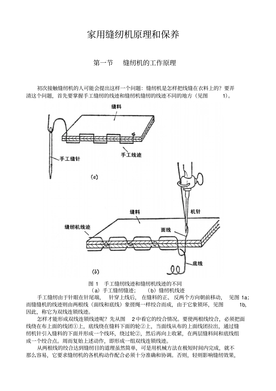 家用缝纫机原理和保养全解_第1页