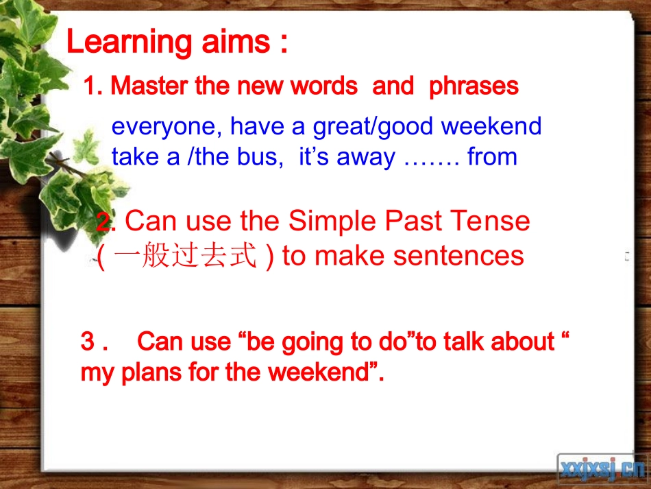 冀教版七年级下lesson24HowWasYourWeekend课件_第2页