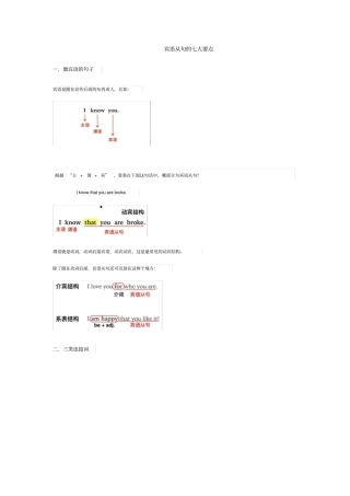 宾语从句要点总结和习题无答案