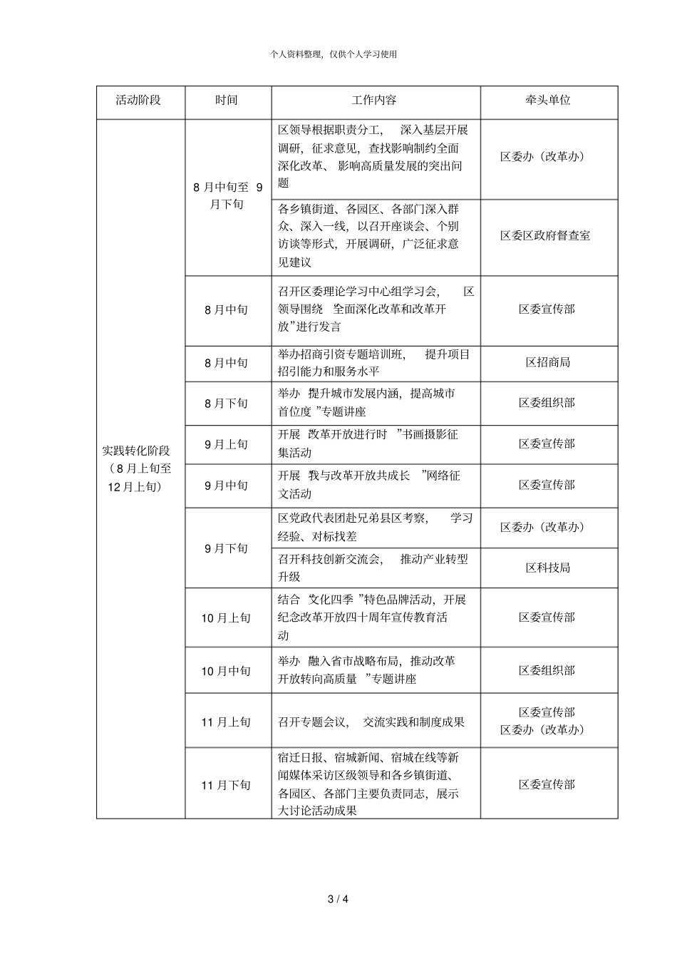 宿城区解放思想大讨论活动安排表_第3页