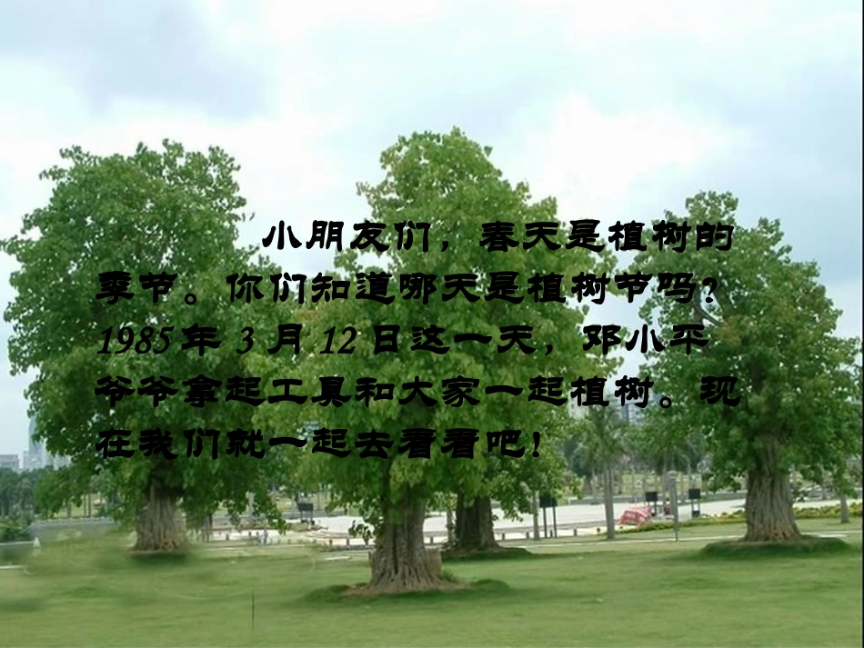 一年级语文下册第一组3邓小平爷爷植树第一课时课件_第3页