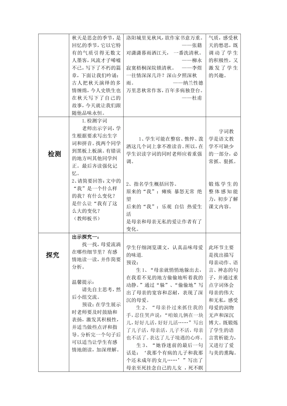 《秋天的怀念》教案_第2页